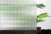 Ultra Clear Screen Fluted Glass 2050H with Left Radius Corner 200mm