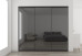 Slim Line Framed Sliding Wardrobe Doors Grey Mirror