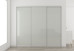 Slim Line Framed Sliding Wardrobe Doors Greenish White Glass