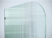 Ultra Clear Screen Fluted Glass 2050H with Left Radius Corner 200mm