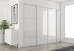 Fully Framed Sliding Wardrobe Doors Super White Glass with Horizontal Strips