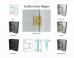 Frameless Shower Screen Wall to Wall Fixed Panel & Door hinged of wall 2050H