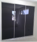 Slim Line Framed Sliding Wardrobe Doors Black Glass Finish