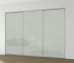 Slim Line Framed Sliding Wardrobe Doors Greenish White Glass