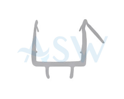 PVC Under Door Seal 3mm Fins 2100mm long
