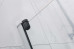 Frameless Shower Screen Pivot Swing Panel with curved corner Bathtub 1500H 6mm