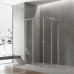 Semi Frameless Shower Screen Corner Entry with Double Sliding Doors 2000H Adjustable