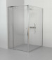 Semi Frameless Shower Screen Corner With Magnetic Pivot Door and Return 1950H adjustable