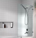 Frameless Shower Screen Fixed Panel Bathtub 1500H x 750W no holes glass