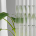 Ultra Clear Screen Fluted Glass 2050H with Left Radius Corner 200mm
