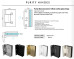 Offset Wall to Glass Hinge with Square edges 