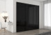 Frameless Sliding Wardrobe Doors Black Glass Finish
