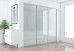 Slim Line Framed Sliding Wardrobe Doors Translucent Frosted Glass