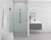 Frameless Shower Screen Wall to Wall Fixed Panel & Door hinged of wall 2050H