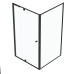 Semi Frameless Shower Screen Corner With Magnetic Pivot Door and Return 1950H adjustable