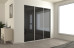 Fully Framed Sliding Wardrobe Doors Black Glass Finish