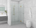 Frameless Shower Screen Wall to Wall Hinge Panel & Door & Infill 2050H