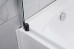 Frameless Shower Screen Pivot Swing Panel with curved corner Bathtub 1500H 6mm