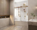 Frameless Shower Screen Wall to Wall Fixed & Sliding Door on Bathtub 1600H