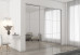 Frameless Sliding Wardrobe Doors Mirror with Horizontal Strips