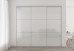 Frameless Sliding Wardrobe Doors Super white Glass With Horizontal Strips