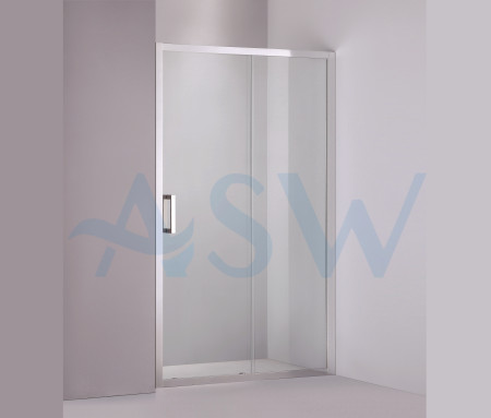 Semi Frameless Shower Screen Wall to Wall with Sliding Door 2000H Adjustable