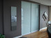 Slim Line Framed Sliding Wardrobe Doors Greenish White Glass