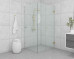 Frameless Shower screen Corner Door hinged from wall & Infill & Return 2050H