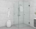 Frameless Shower screen Corner Door hinged from wall & Infill & Return 2050H