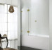 Frameless Shower Screen Hinge Panel & Door Bathtub 1500H pre-drilled glass
