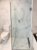 Frameless Shower Screen Corner Door hinged of wall & Return 2050H