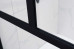 Fully Framed Shower Screen Panel Black Frame 6 Sections 6mm 2000H with support arm