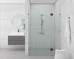 Frameless Shower Screen Wall to Wall Hinge Panel & Door & Infill 2000H pre-drilled holes glass