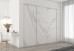 Frameless Sliding Wardrobe Doors Textured Marble
