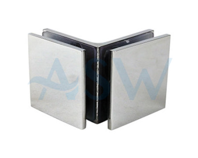 Glass to Glass 90 Degree Bracket Mechanical Fixing