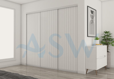 Slim Line Framed Sliding Wardrobe Unpainted Doors VJ