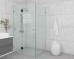 Frameless Shower Screen Corner Hinge Panel & Door & Return 2050H