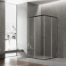 Semi Frameless Shower Screen Corner Entry with Double Sliding Doors 2000H Adjustable