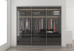 Slim Line Framed Sliding Wardrobe Doors Clear Glass Finish