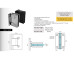 Wall to Glass Heavy Duty Hinge with Square edges