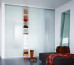 Slim Line Framed Sliding Wardrobe Doors Translucent Frosted Glass