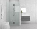 Frameless Shower Screen Wall to Wall Hinge Panel and Door 2050H