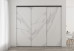 Frameless Sliding Wardrobe Doors Textured Marble