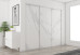 Slim Line Framed Sliding Wardrobe Doors Textured Marble Finish