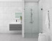 Frameless Shower Screen Wall to Wall Fixed Panel & Door hinged of wall 2050H