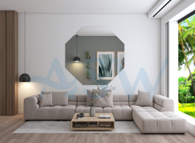 Custom Regular Octagon Mirror Cut to Size