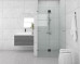 Frameless Shower Screen Wall to Wall Hinge Panel and Door 2050H