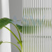 Frameless Shower Screen Fluted Glass Arched Fixed 2200H with Brackets