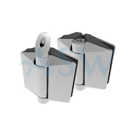125 POLARIS Premium Glass to Glass Hinge set Soft Close