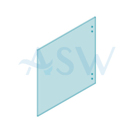 MASTER Hinge Panel 12mm Clear Toughened Glass 1200H